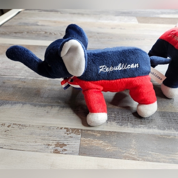 Democrat Donkey Republican Elephant Stuffed Animal - Picture 2 of 9